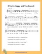 Thumbnail of First Page of If You Are Happy and You Know It (F Major) (Easy) sheet music by Nursery Rhyme