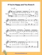 Thumbnail of First Page of If You Are Happy and You Know It  (D Major) sheet music by Nursery Rhyme