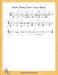 Thumbnail of First Page of Row Row Row Your Boat Colorful Chords (C Major) sheet music by Nursery Rhyme