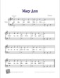 Thumbnail of First Page of Mary Ann sheet music by Kids