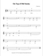 Thumbnail of First Page of On Top of Old Smokey (easy) sheet music by Traditional