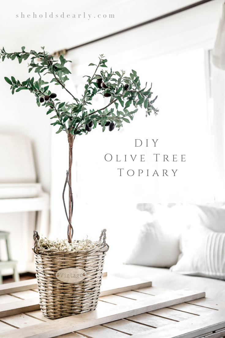 DIY Olive Tree Topiary by sheholdsdearly.com