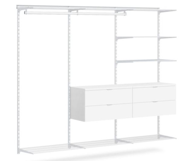 Gridboard-ventilated-shelf-kit-plus-2-x-drawer-units