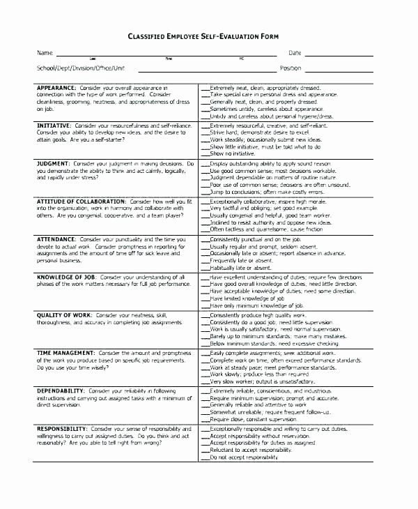 Employee Skills assessment Template Elegant Employment Skills assessment Template 7 Receipt Templates