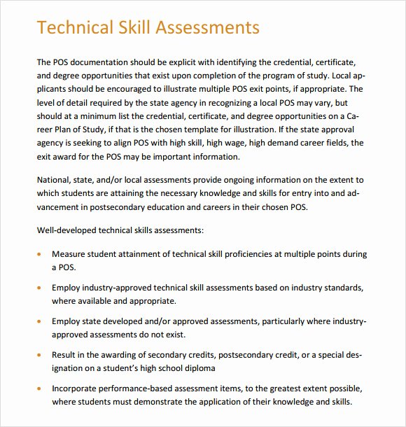 Employee Skills assessment Template Fresh 8 Sample Skills assessment Templates to Download for Free