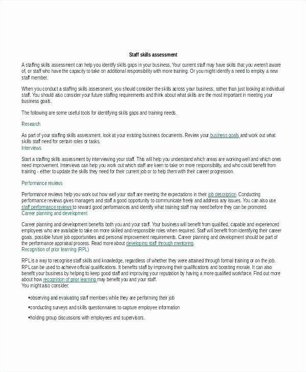 Employee Skills assessment Template Unique Skills Audit Survey Template Training – Tailoredswift