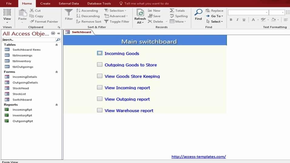 Microsoft Access Report Template Elegant Access Inventory Management Control Templates Free