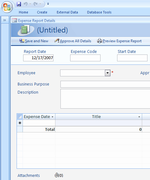 Microsoft Access Report Template Unique Expense Report Template