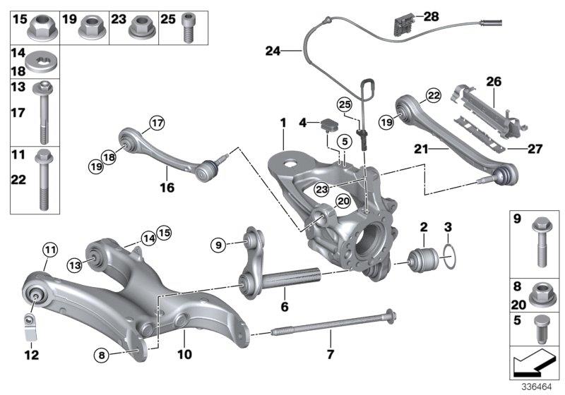 BMW X5 Integral link. Suspension, rear, axle - 33326774476 - Genuine ...