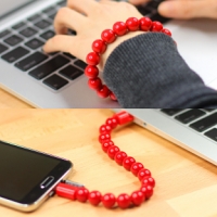 Bead Bracelet Micro USB Cable