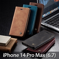 iPhone 14 Pro Max (6.7) Retro Flip Leather Case