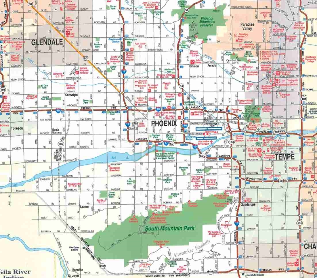 TheMapStore | Greater Phoenix, Arizona Regional Easy to Fold map