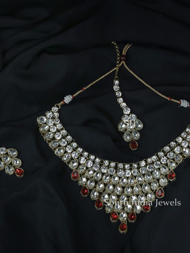 Beautiful Red Kundan Bridal Choker