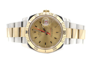 Rolex Datejust Turn-O-Graph 36mm Steel 18K Yellow Gold Champagne Dial 116263