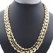 Heavy 19.6mm Wide Solid 14KT Yellow Gold 24" Curb Link Necklace - 624.7 Grams