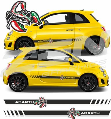 Picture of Fiat  500 / 595 Abarth side Stripes / Stickers