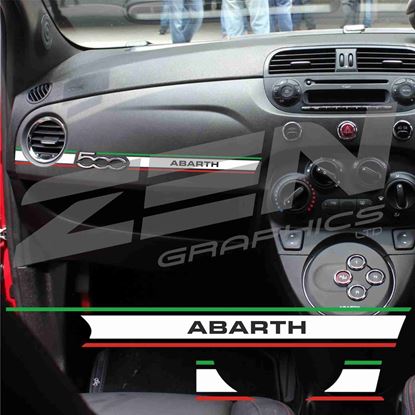 Picture of Fiat 500 / 595 Abarth  Italian interior Dash Stripe  / Sticker