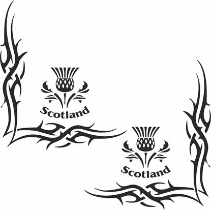 Picture of Scotland corner glass Decals / Stickers