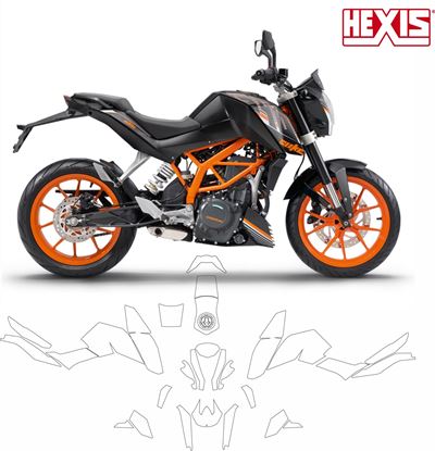 Picture of KTM Duke 390 2013 - 2016  Pre Cut PPF full Kit