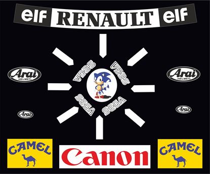 Picture of "Damon Hill" 1993 F1 Replica Helmet Decal / Sticker kit