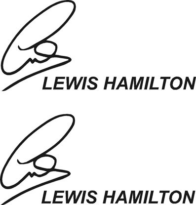 Picture of "Lewis Hamilton" Signature General Panel  Decals / Stickers