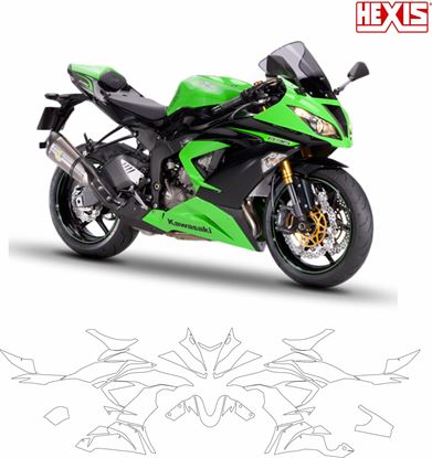 Picture of Kawasaki ZX-6R 636 K16 2013 - 2018 Pre Cut PPF Full Kit