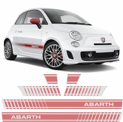 Picture of Fiat 500  Abarth side Stripes / Stickers  FACTORY FIT