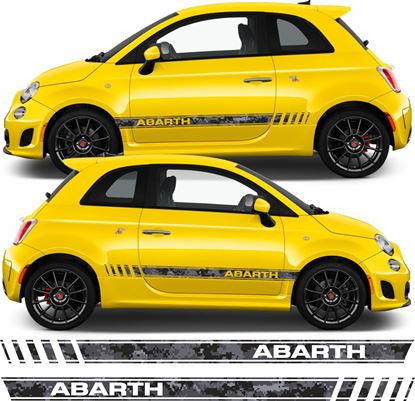 Picture of Fiat  500 / 595 Abarth Pixel Camo side Stripes / Stickers