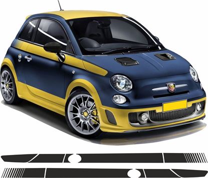 Picture of Fiat 500 / 595 / 695 side Stripes / Stickers FACTORY FIT