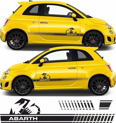 Picture of Fiat 500 Abarth OEM style side Stripes / Stickers FACTORY FIT