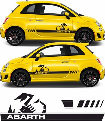 Picture of Fiat 595 Abarth OEM style side Stripes / Stickers FACTORY FIT