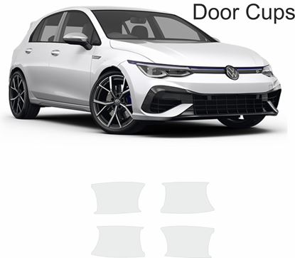 Picture of VW Golf R / GTD / GTi / R Line MK8 2020 onwards Door Handle Cups Paint Protection Film PPF