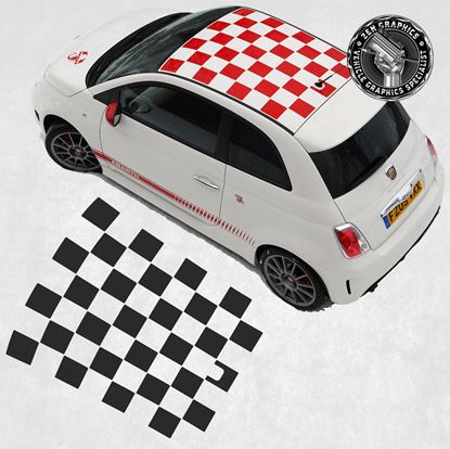 Picture of Fiat 500 / 595 Abarth roof Graphics / Stickers  FACTORY FIT