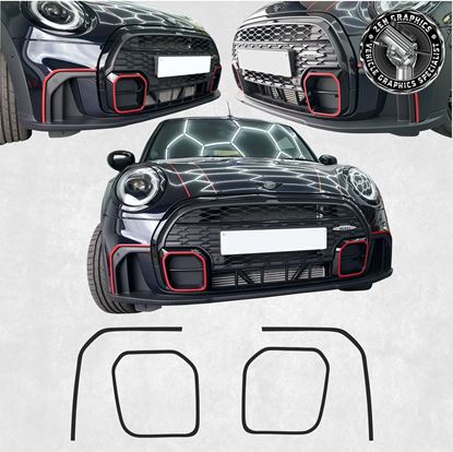 Picture of Mini F55 / F56  / F57 LCi2 Cooper S / JCW front Bumper Vinyl overlays