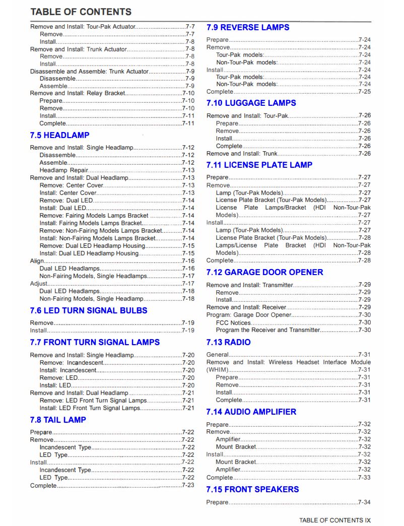 Service Manual 2021 Harley-Davidson Trike Models, Tri Glide Ultra ...