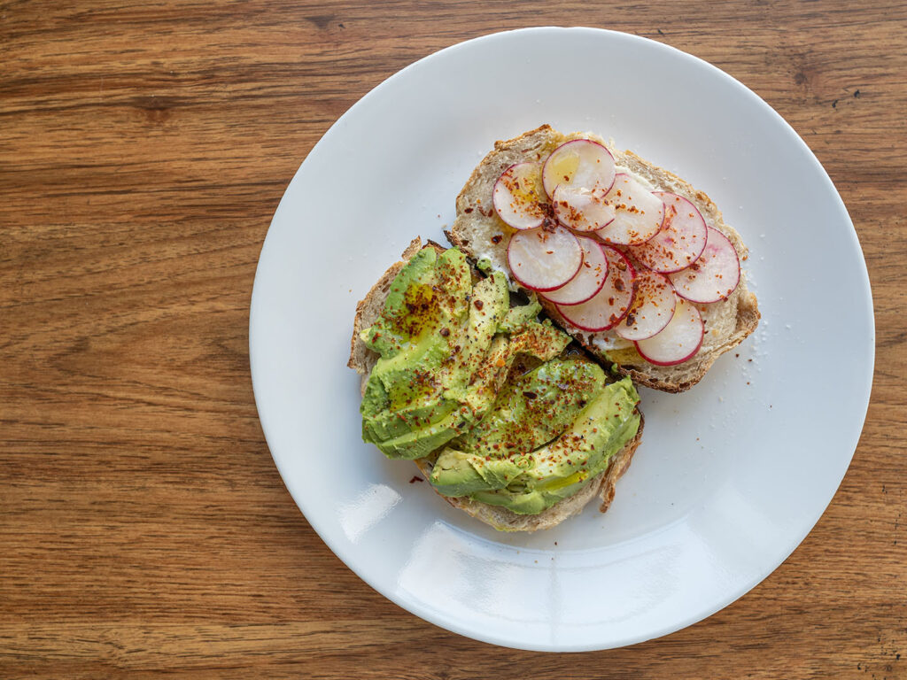 Wildgrain - avocado and radish toast