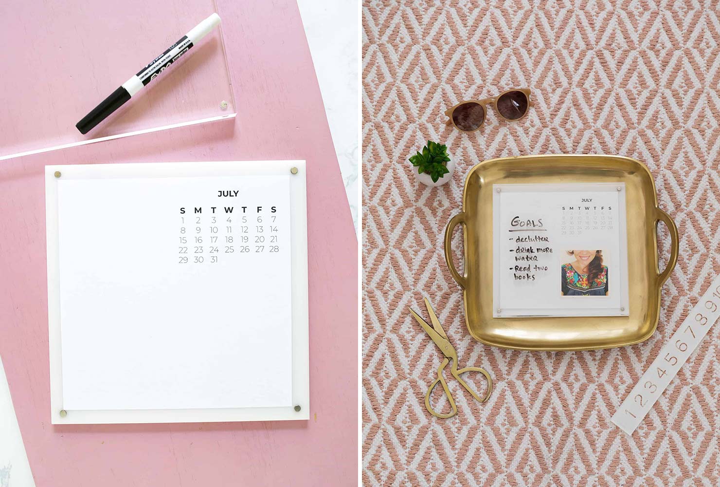 15th wedding anniversary desk calendar