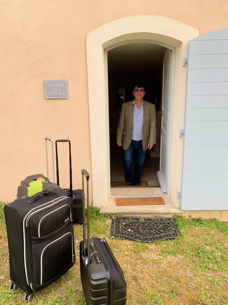 Arriving at 'Maison des Cerises', our house in Lourmarin, Luberon, Provence, France