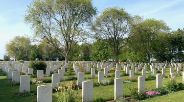 The graves at the Canadien Normandy memorial near Arromanche