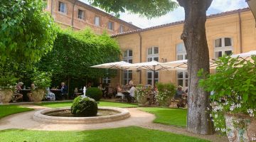 At the Terrace restaurant at Hôtel de Caumont, Aix-en-Provence, Bouches-du-Rhône, France