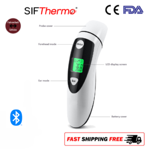 5 x SIFTHERMO-2.21B: Bluetooth Ear and Forehead Infrared Thermometer main pic