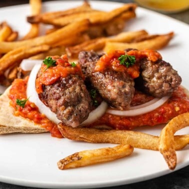 cevapi sausages with ajvar relish