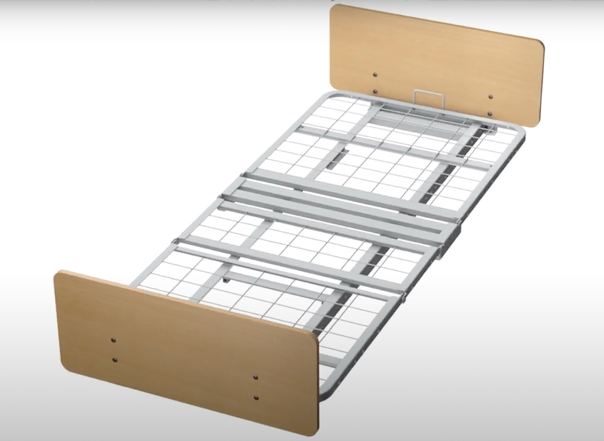 Diagram of medical bed therapeutic grid surface