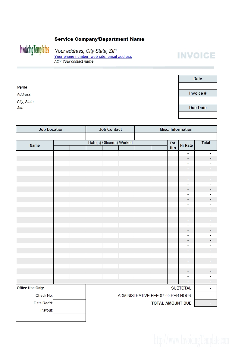 timesheet free invoice templates for excel pdf employee invoice template