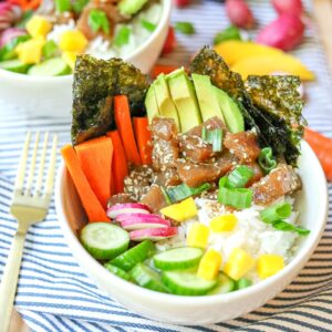 homemade poke bowls