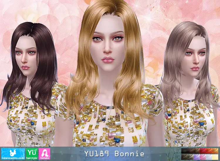 NewSea: YU189 Bonnie Hair - Sims 4 Hairs