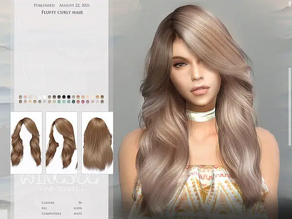 WINGS-TO0823-Fluffy curly hair ~ The Sims Resource - Sims 4 Hairs