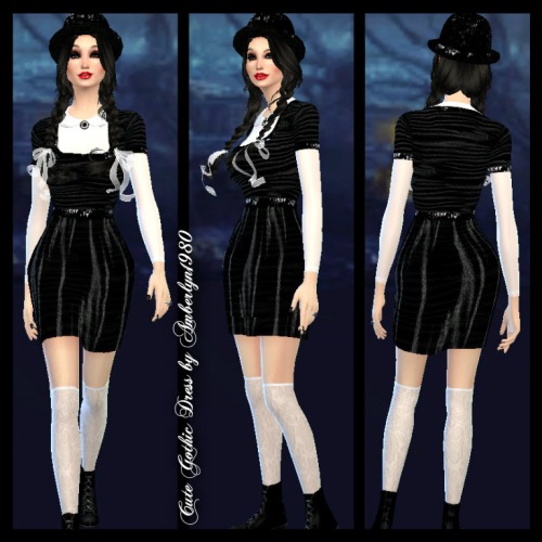 Sims 4 Goth Dress Cc