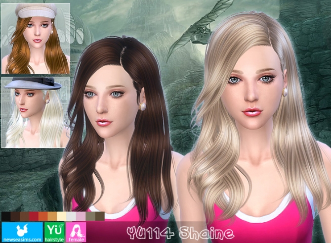 YU114 Shaine hair (Pay) at Newsea Sims 4 » Sims 4 Updates