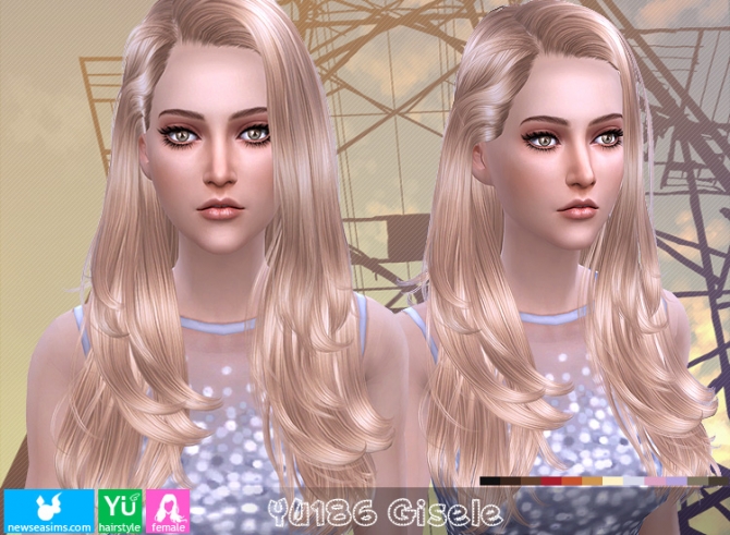 YU186 Gisele hair (PAY) at Newsea Sims 4 » Sims 4 Updates